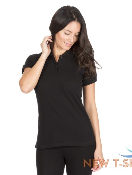 b c ladies fair trade polo neck shirt organic jersey cotton pique t shirt top 1.jpg