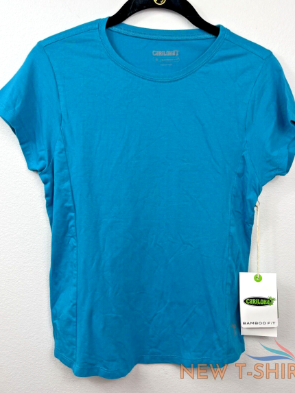 cariloha bamboo athletic crew t shirt teal t shirt fair trade cert size s nwt 0.png