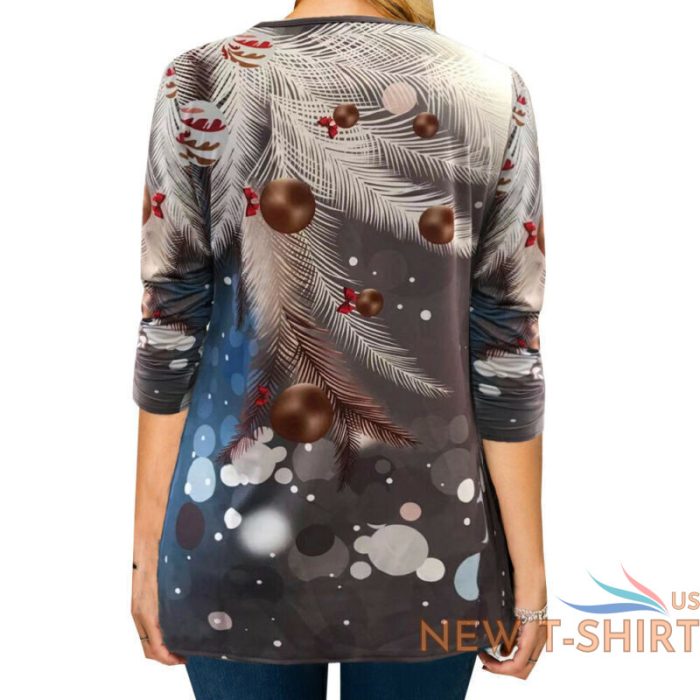 christmas 3d print t shirt women xmas tree snowman long sleeve loose blouse tops 4.jpg