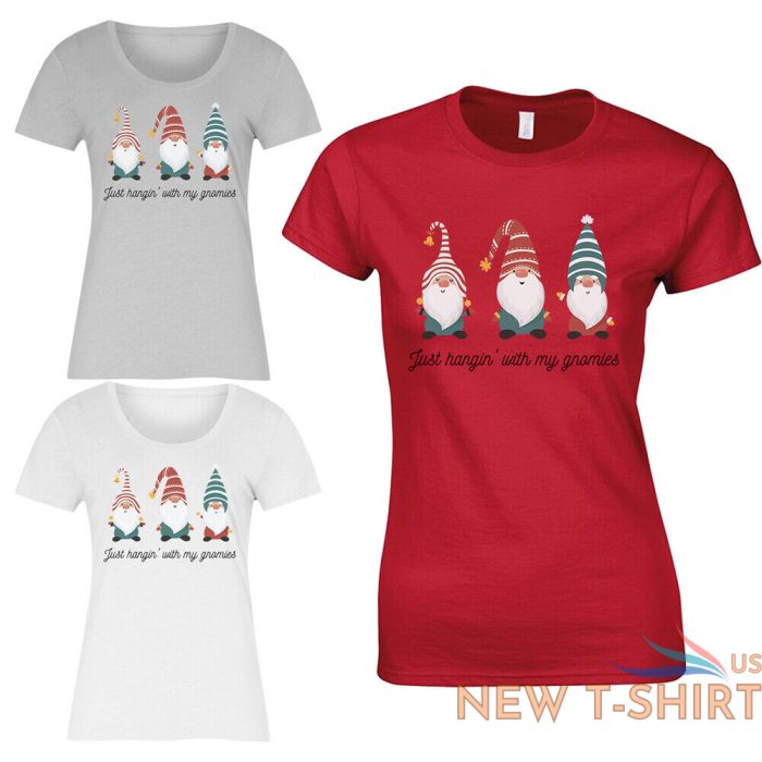 christmas t shirt hangin with my gnomies unisex cute xmas top novelty tee xms1 1.jpg