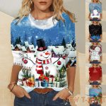 christmas t shirt womens merry and bright shirt print tree t shirt holiday 0.jpg