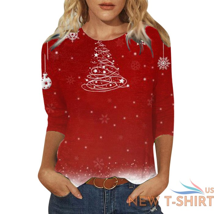 christmas t shirt womens merry and bright shirt print tree t shirt holiday 5.jpg