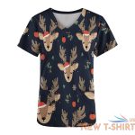 christmas unisex nursing uniform scrub short sleeve t shirt xmas blouse tee tops 2.jpg