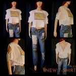 crop top t shirt sunflowers exclusive fabric applique retro trending size m 0.jpg