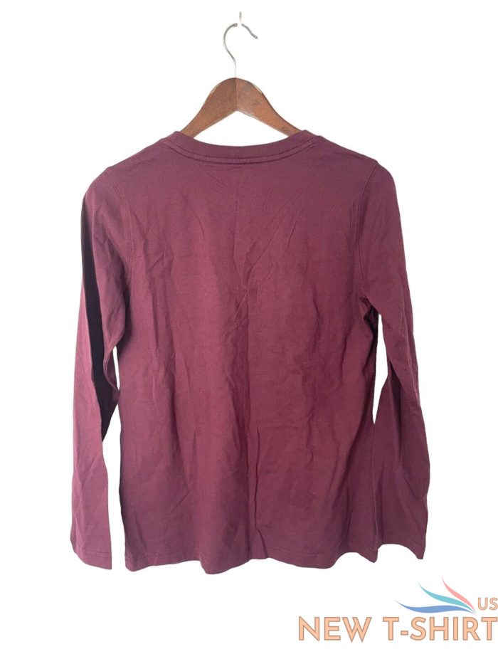 duluth trading 40 grit long sleeve pocket t shirt womens sz s maroon 1.jpg