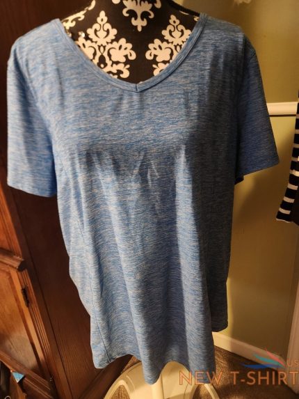 duluth trading armachillo short sleeve t shirt v neck top stretch turquoise xxl 0.jpg
