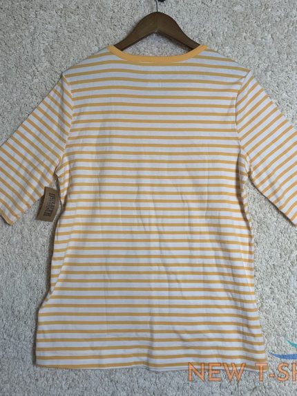 duluth trading co nwt orange white striped cree t shirt womens size large 1.jpg