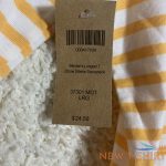 duluth trading co nwt orange white striped cree t shirt womens size large 3.jpg