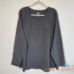 duluth trading co shirt womens 4x longtail t henley plus size top grey basic 4xl 0.jpg