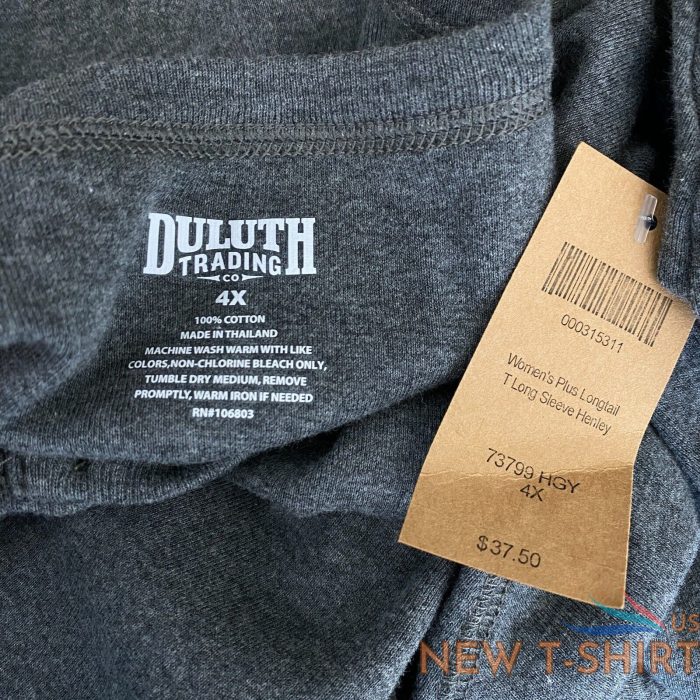 duluth trading co shirt womens 4x longtail t henley plus size top grey basic 4xl 5.jpg