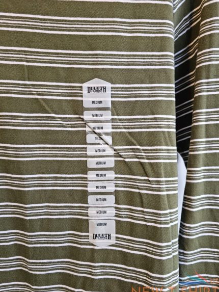 duluth trading co women s green striped longtail t top scoop neck nwt sz m 1.jpg