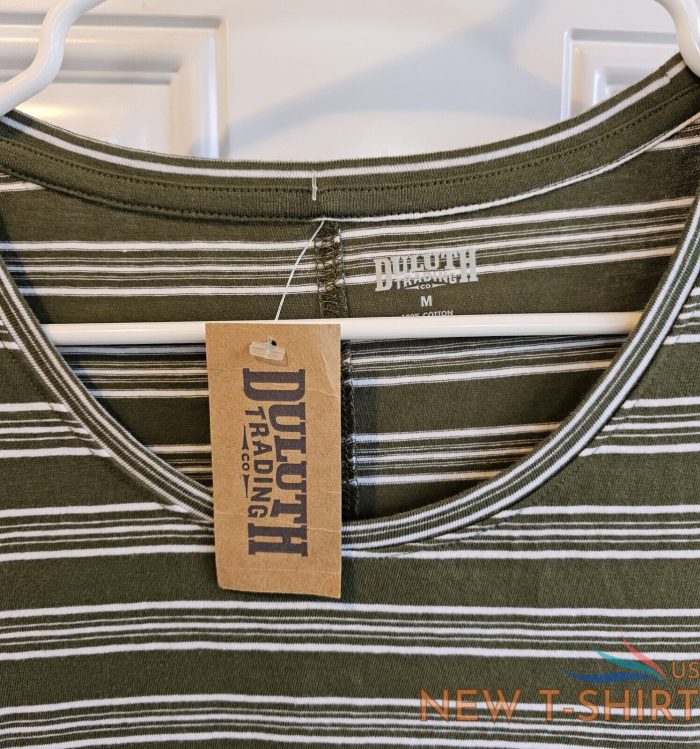 duluth trading co women s green striped longtail t top scoop neck nwt sz m 4.jpg