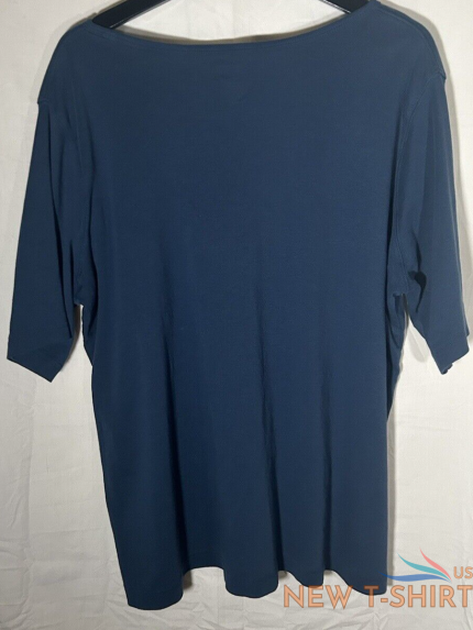 duluth trading co women s short sleeve t shirt blue 100 cotton plus size 1x 1.png