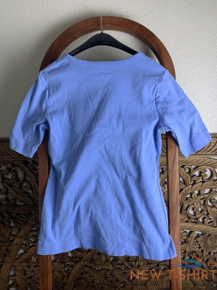 duluth trading co womens small baby blue top 1 4 sleeve 100 cotton 1.jpg