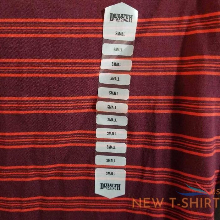 duluth trading co womens t shirt orange burgundy striped long sleeve crew s new 1.jpg