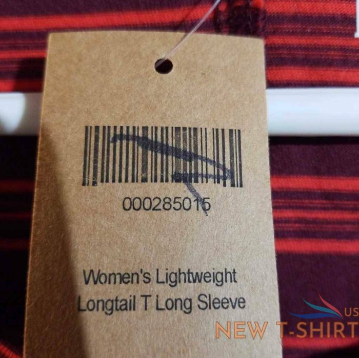 duluth trading co womens t shirt orange burgundy striped long sleeve crew s new 6.jpg