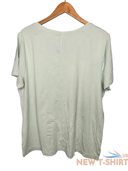 duluth trading co womens xxl green v neck short sleeves tee shirt stretch new 1.jpg