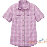 duluth trading company women armachillo short slv shirt nwt small purple plaid 0.jpg