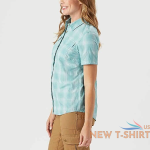 duluth trading company women armachillo short slv shirt nwt small purple plaid 3.png