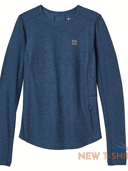 duluth trading company women s akhg meltwater l s crew shirt nwt small dark blue 0.png