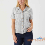 duluth trading company women s artisan hemp untucked camp shirt nwt small navy 0.png