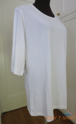 duluth trading white cotton pull over shirt top half sleeve scoop neck xl nwt 0.png