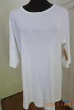 duluth trading white cotton pull over shirt top half sleeve scoop neck xl nwt 1.png