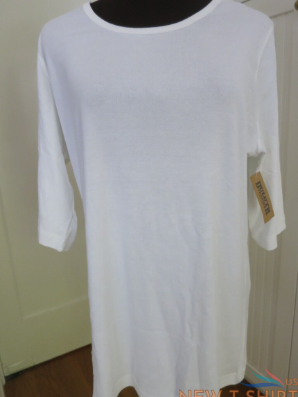 duluth trading white cotton pull over shirt top half sleeve scoop neck xl nwt 1.png