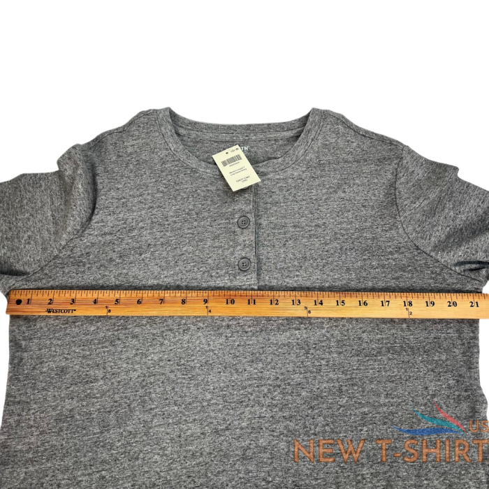 duluth trading womens longtail t shirt gray heathered long sleeve henley l new 3.png