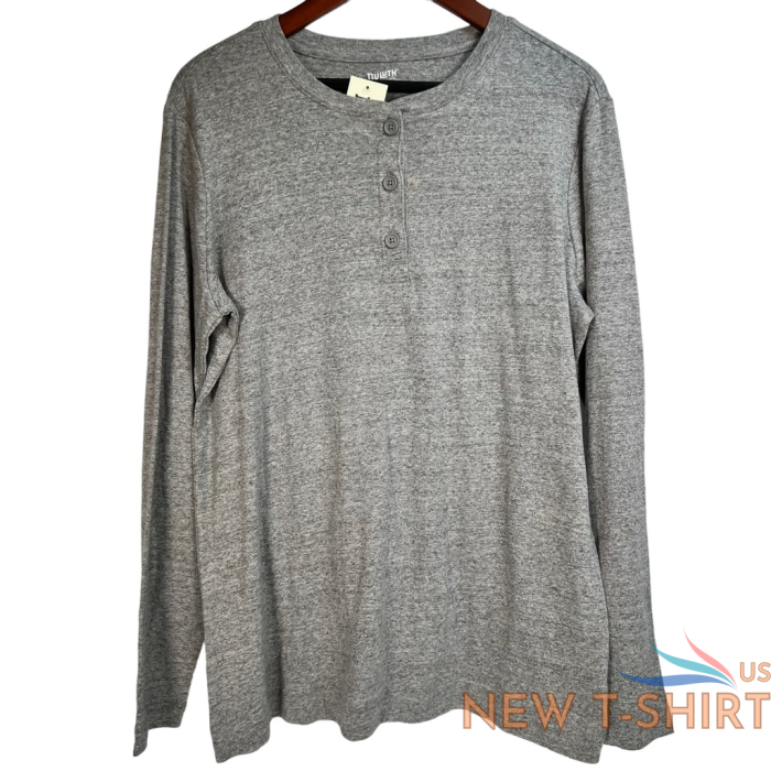 duluth trading womens longtail t shirt gray heathered long sleeve henley l new 8.png