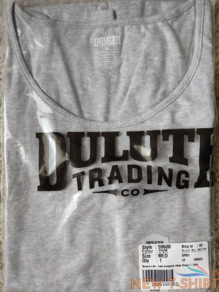 duluth trading womens no yank elbow sleeve scoopneck tee size m gray heather 1.png