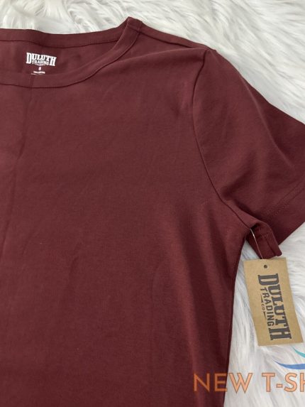 duluth trading womens nwt burgundy t shirt small 100 cotton basic minimal 1.jpg