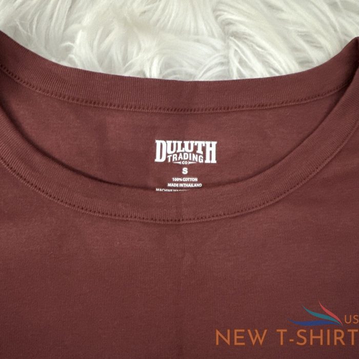 duluth trading womens nwt burgundy t shirt small 100 cotton basic minimal 2.jpg