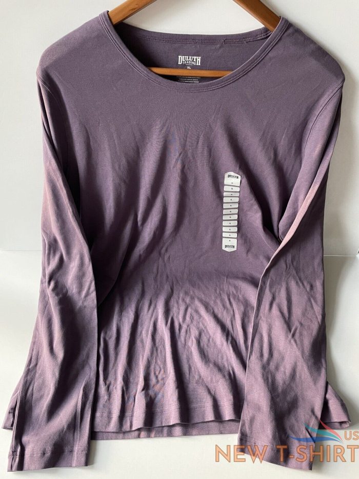 duluth trading womens top purple xl longtail long sleeve crew neck shirt new 1.jpg