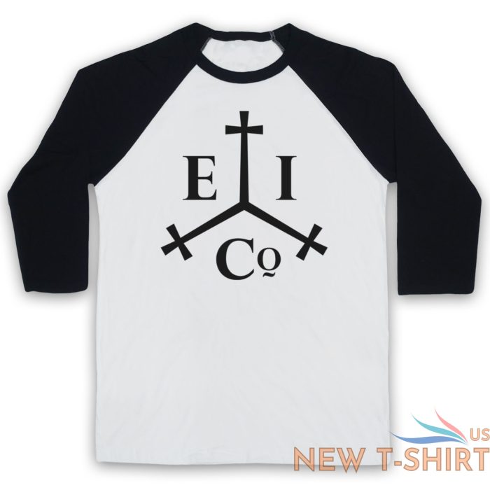 east india company logo historic trade group unisex 3 4 baseball tee 1 1.jpg