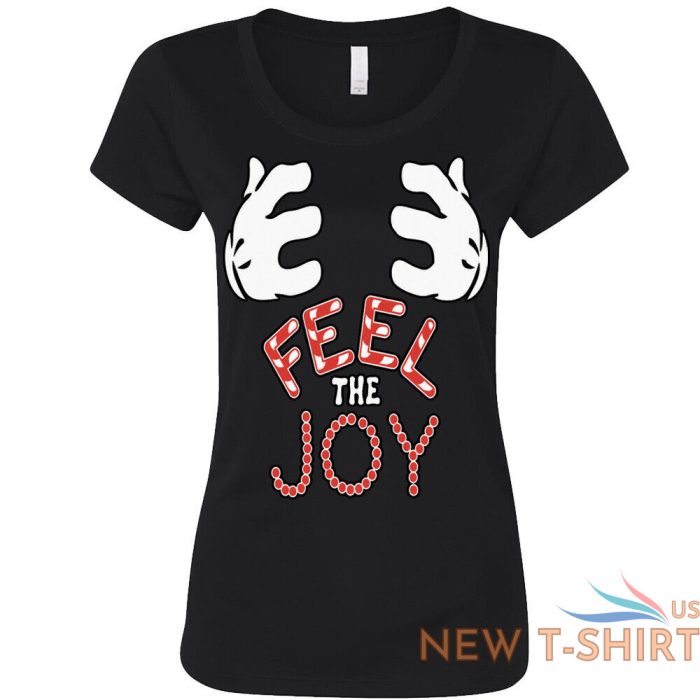 feel the joy christmas womens t shirt funny naughty santa boobs humor xmas party 3.jpg