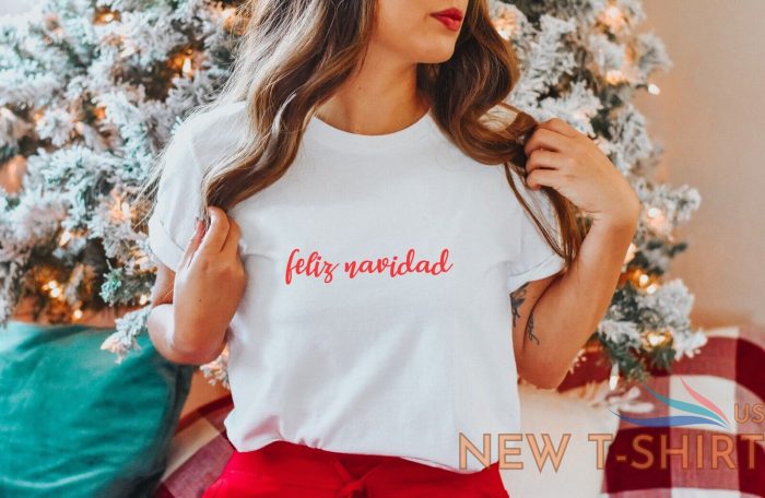 feliz navidad xmas party t shirt red slogan merry christmas gift tee spanish top 2.jpg