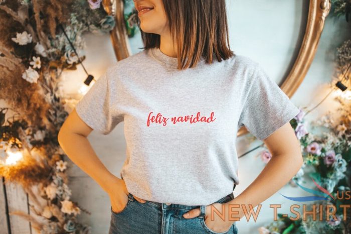 feliz navidad xmas party t shirt red slogan merry christmas gift tee spanish top 3.jpg