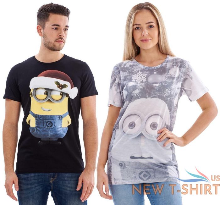 festive christmas minions xmas ladies mens top t shirt 0.jpg