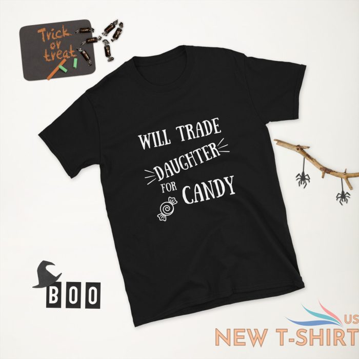 funny halloween tee will trade daughter for candy woman shirt family party gift 1.jpg