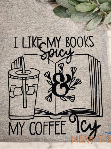 funny shirt iced coffee and reading books popular trending cute book worm 0.jpg