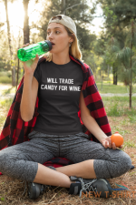 halloween will trade candy for wine horror movie dinner tshirt 1.png