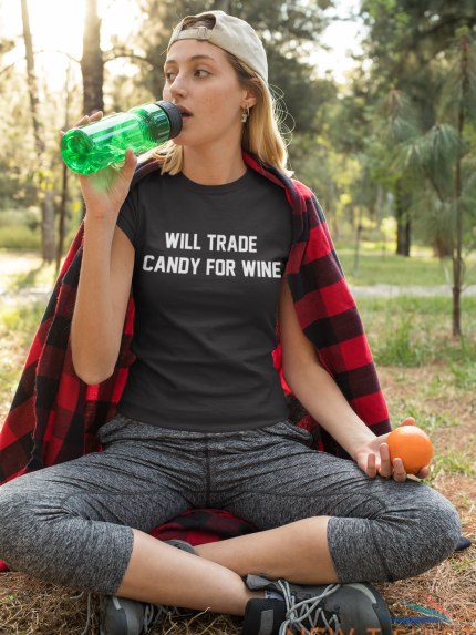 halloween will trade candy for wine horror movie dinner tshirt 1.png