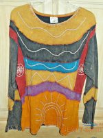 here comes the sun nepal cotton patchwork long sleeve shirt fair trade nwt xxl 0.jpg