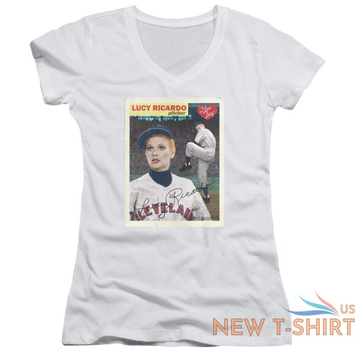 i love lucy trading card juniors v neck t shirt 0.jpg