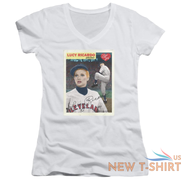 i love lucy trading card juniors v neck t shirt 1.png