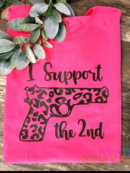 i support the 2nd shirt popular cute trending cheetah print gun rights 0.jpg