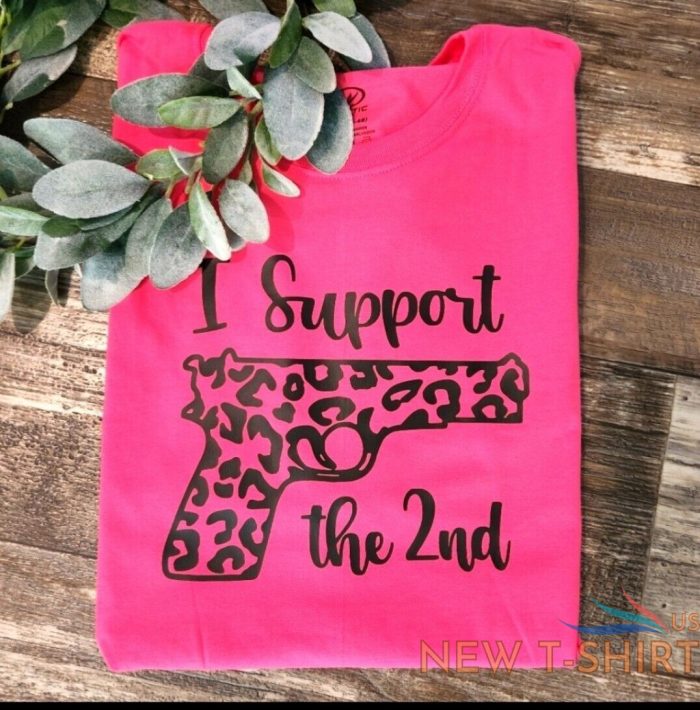 i support the 2nd shirt popular cute trending cheetah print gun rights 0.jpg