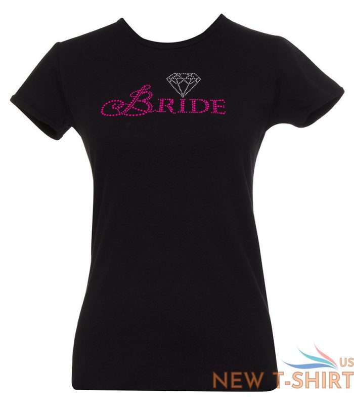 jeweled diamond bride womens black t shirt 1.jpg