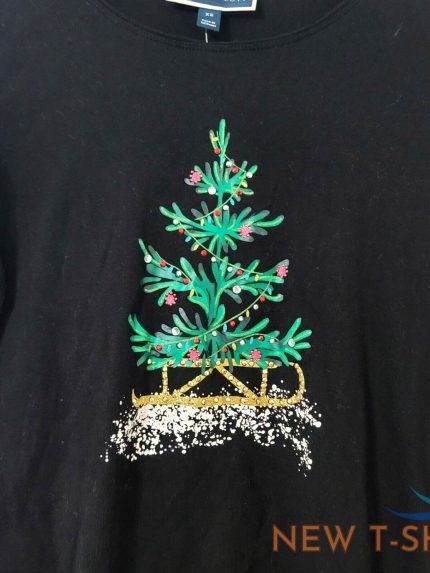 karen scott christmas t shirt black long sleeve tree holiday glitter studded 1.jpg